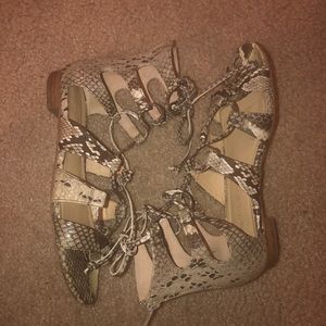 J/Slides Snakeskin sandals